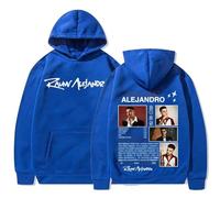Rauw Alejandro Felpe con Cappuccio Street Style Versatili per Tutti I Giorni Moda Quattro Stagioni Leggere E Traspiranti (9 XL)