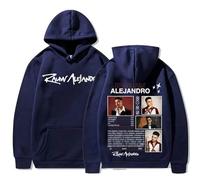 Rauw Alejandro Felpe con Cappuccio Street Style Versatili per Tutti I Giorni Moda Quattro Stagioni Leggere E Traspiranti (2 M)