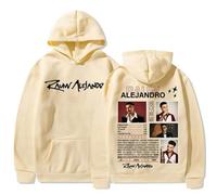 Rauw Alejandro Felpe con Cappuccio Street Style Versatili per Tutti I Giorni Moda Quattro Stagioni Leggere E Traspiranti (5 M)