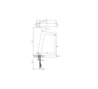 Ravak 10° rubinetto per lavabo verticale nero X070151