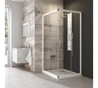 Ravak Blix box doccia 90x90 cm quadrato bianco lucida/vetro trasparente 1LV70100Z1