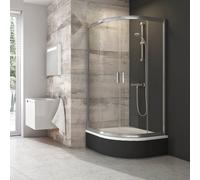 Ravak Blix box doccia 90x90 cm semicircolare bianco lucida/vetro trasparente 3B270140Z1