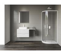 Ravak Blix II box doccia 80x80 cm semicircolare bianco opaca/vetro trasparente 3BM40E00Z1