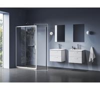 Ravak Blix II parete doccia 80 cm bianco opaca/vetro trasparente 9BM40E00Z1