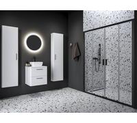 Ravak Blix II porta doccia 140 cm scorrevole nero opaca/vetro trasparente 0YMM0300Z1