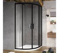 Ravak Blix Slim box doccia 90x90 cm semicircolare nero opaca/vetro trasparente X3BM70300Z1
