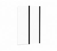 Ravak Chrome parete vasca 100 cm 2 ante nero lucida/vetro trasparente 7QRA0300Z1