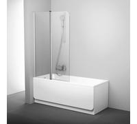 Ravak Chrome parete vasca 99 cm 2 ante satinato opaca/vetro trasparente 7QLA0U00Z1