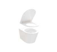 Ravak Flow vaso wc con copriwater a discesa lenta sospeso senza brida bianco lucida X01985