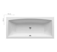 Ravak Formy 02 vasca da bagno rettangolare 180x80 cm bianco C891000000
