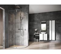 Ravak Nexty box doccia 100x100 cm semicircolare satinato opaca/vetro trasparente 3O6AAU00Z1
