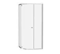 Ravak Pivot box doccia 100x100 cm semicircolare alluminio lucida/vetro trasparente 376AAC00Z1