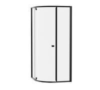 Ravak Pivot box doccia 80x80 cm semicircolare nero opaca/vetro trasparente 37644300Z1