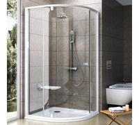 Ravak Pivot box doccia 90x90 cm semicircolare bianco opaca/vetro trasparente 37677100Z1