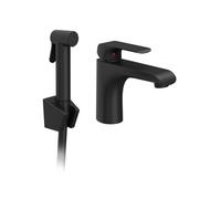 Ravak Puri rubinetto per lavabo con doccetta bidet verticale nero X070439