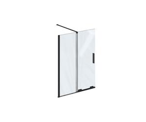 Ravak Roll parete vasca 100 cm 2 ante nero opaca/vetro trasparente X786A0300Z1
