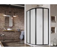 Ravak Supernova box doccia 80x80 cm semicircolare nero opaca/polistirene 3114O30211