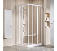Ravak Supernova porta doccia 75 cm scorrevole bianco lucida/vetro con motivo 15V301R2ZG