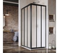 Ravak Supernova porta doccia 75 cm scorrevole nero opaca/vetro con motivo 15V303R2ZG