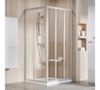 Ravak Supernova porta doccia 80 cm scorrevole satinato opaca/vetro trasparente 00V40UR2Z1