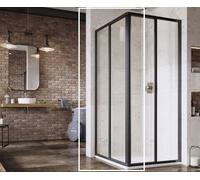 Ravak Supernova porta doccia 90 cm scorrevole nero opaca/vetro trasparente 14V703O2Z1