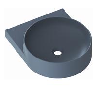 Ravak Yard lavabo 50x40.5 cm semicircolare a parete-da mobile opaca XJX07240000