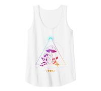 Rave Bass Techno Outfits EDM Deep House Dubstep Festival Canotta, Donna, Bianco, L