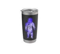 Rave Invaders PLUR Space Force Astronaut House Music Bicchiere termico in acciaio inox doppia parete