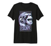Rave Monkey Escape Ape Funny Techno Raver Chimp Occhiali da Sole Maglietta Premium