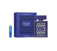 Rave Now Intense Eau de Parfum 100 ml, profumo arabo per uomo a lunga durata, include atomizzatore ricaricabile, fragranza fresca e legnosa con note di anguria, cetriolo, pelle e sandalo (Now Intense)