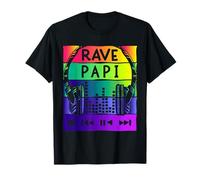 Rave Papi-EDM Festival Raver Daddy Fathers Groovy Cool Maglietta
