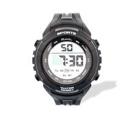 Ravel - Orologio al quarzo digitale da uomo rotondo 3ATM con luce - RDG.14E, Nero