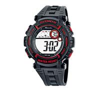 Ravel - Orologio al quarzo digitale rotondo da uomo 3ATM con luce - RDG.14.7 - Nero/Rosso