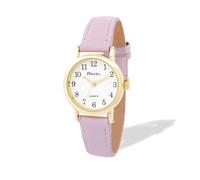 Ravel - Orologio analogico al quarzo da donna, color pastello, per uso quotidiano, colore argento, R0137, Colore: viola/oro, Small - 27mm watch case