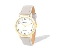Ravel - Orologio analogico al quarzo da donna, color pastello, per uso quotidiano, colore argento, R0137, Grigio/Oro, Large - 36mm watch case