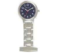 Ravel Orologio classico da tasca per infermiere facile da leggere Colore Argento/Quadrante Blu