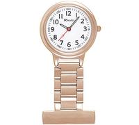Ravel Orologio classico da tasca per infermiere facile da leggere Colore Oro Rosa