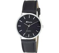 Ravel - Orologio classico unisex di uso quotidiano - Quarzo analogico - R0129.03.1 - Colore argento/nero/nero/Indice moderno
