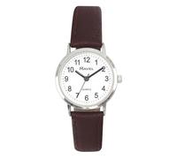 Ravel - Orologio classico unisex per tutti i giorni, Quadrante marrone/argento/bianco con numeri, Women's - 27mm case, Cinturino