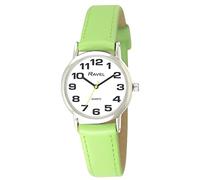 Ravel - orologio con cinturino donna di facile lettura con grandi numeri - Quadrante bianco/argento tono/verde lima