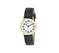 Ravel - orologio con cinturino donna di facile lettura con grandi numeri - Quadrante bianco/oro tono/nero