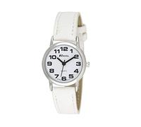 Ravel - orologio con cinturino unisex di facile lettura con grandi numeri - Quadrante bianco/argento tono/bianco
