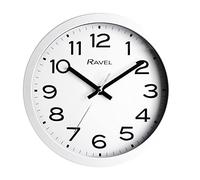 Ravel - Orologio da Parete moderno per Ufficio e Cucina da 25 cm - Quarzo analogico - RWC.25.4 - Bianco