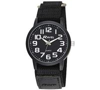 Ravel - Orologio Moderno da Lavoro per Uomo, con Cinturino Facile da Allacciare - Quarzo Analogico - R1601.64.33 - Nero/Quadrante Nero/Cinturino Nero