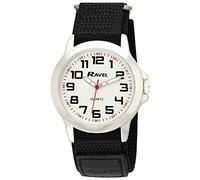 Ravel - Orologio moderno da lavoro per uomo, con cinturino facile da allacciare - Quarzo analogico - R1601.65.12 - Color argento/Quadrante argento/Cinturino nero