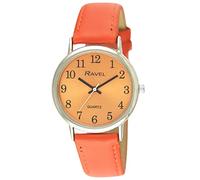 Ravel - Orologio Rotondo da Donna Brighter Days Color Argento - Quarzo Analogico - R0140.08.1 - Arancione Brillante