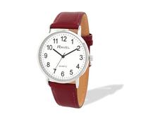 Ravel - Orologio unisex classico per tutti i giorni, analogico, al quarzo, R0129, Prugna / tono argento / quadrante bianco con numeri, Unisex - 36mm case