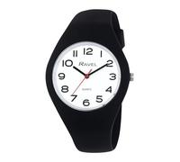 Ravel - Orologio unisex Slim Comfort Fit con cinturino in silicone a contrasto - Quarzo analogico - R1804.34 - Nero/Bianco Numerato