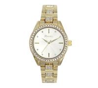Ravel Plus - Orologio Gioiello da Donna con Cassa Rotonda da 34 mm e Pietre Preziose - Analogico Quarzo -RPJ005L - Oro