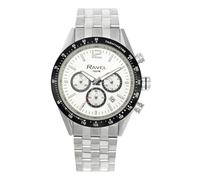 Ravel Pro - Orologio Cronografo Rotondo in Acciaio Inossidabile con Data - 10ATM - Quarzo Analogico Giapponese - RPR-004MB - Bracciale in Acciaio Inossidabile/Quadrante Argentato